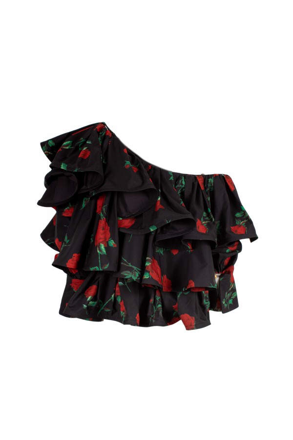 U R Ink VISEU 234S4J0 CAMICIE E BLUSE NERO-ROSSO