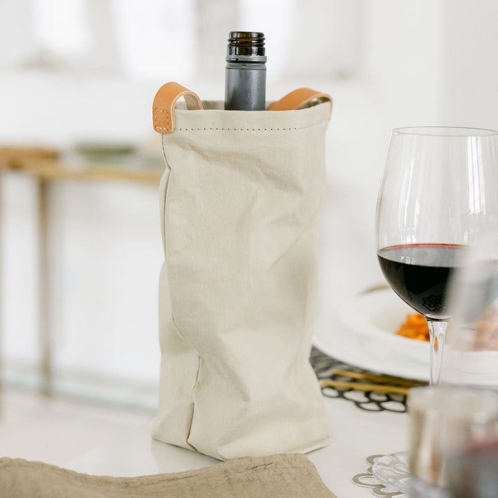 Uashmama Uashmama Reusable Wine Tote Bag | Leather Handle | 1-Bottle – Uashmama UK