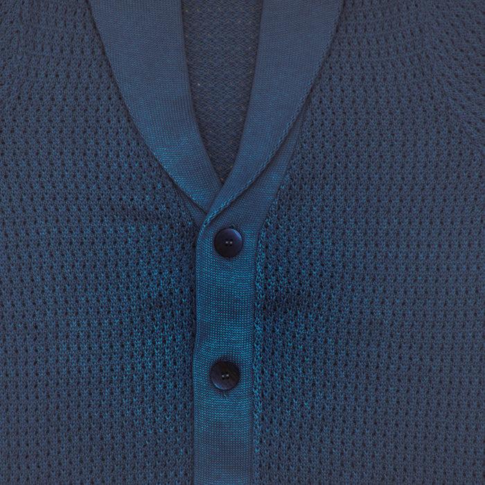 Ulturale Cardigan Blu Uomo Con Collo A Scialle – Ulturale