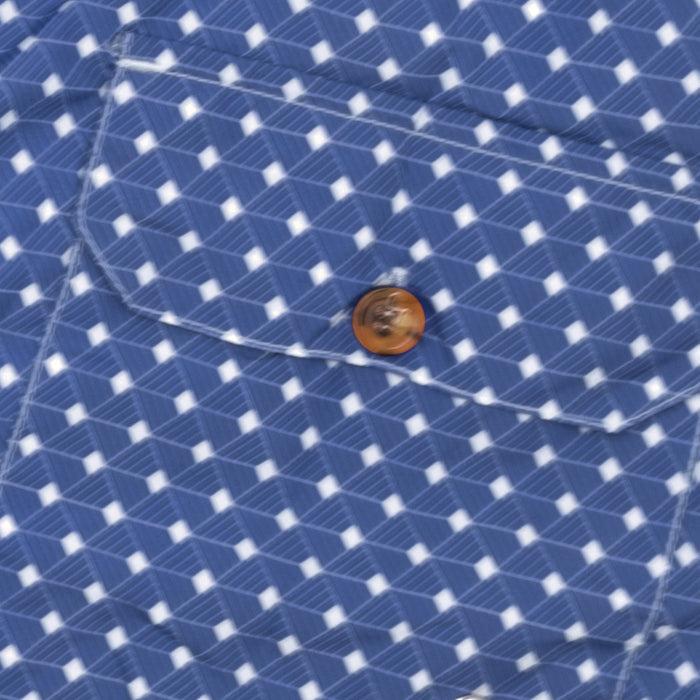 Ulturale Costume Con Pattern Geometrico Quadrato Blu E Bianco – Ulturale