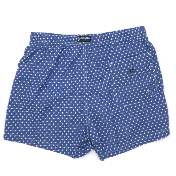 Ulturale Costume Con Pattern Geometrico Quadrato Blu E Bianco – Ulturale