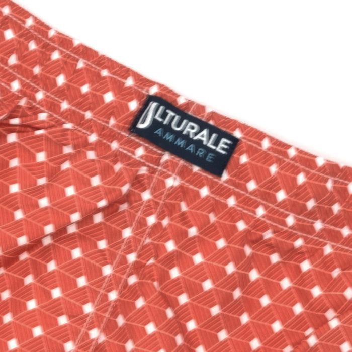 Ulturale Costume Con Pattern Geometrico Quadrato Rosso E Bianco – Ulturale