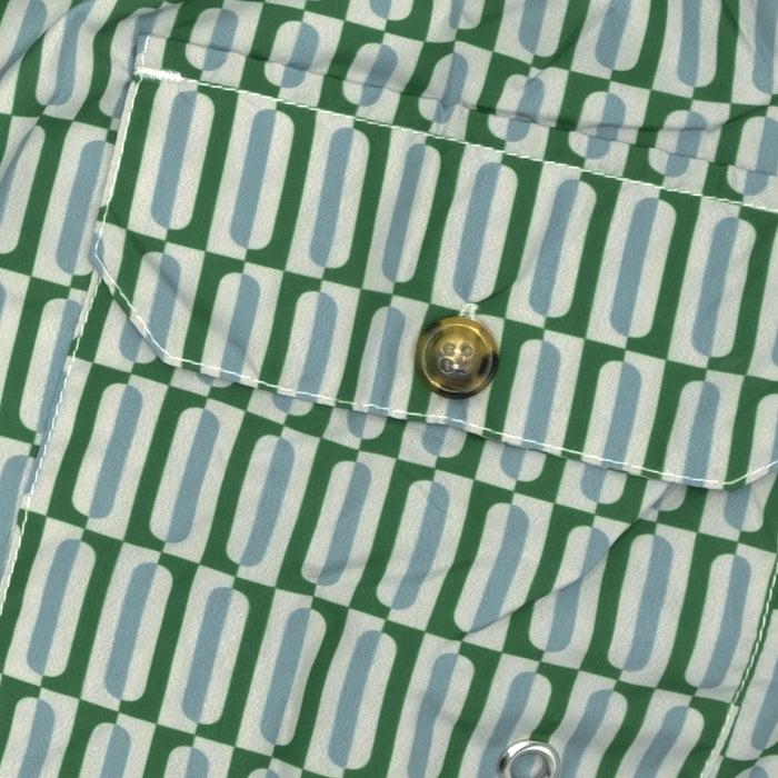 Ulturale Costume Con Pattern Geometrico Verticale Verde E Azzurro – Ulturale