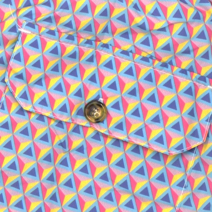 Ulturale Costume Con Pattern Prisma Rosa Fuxia Viola Azzurro E Giallo – Ulturale