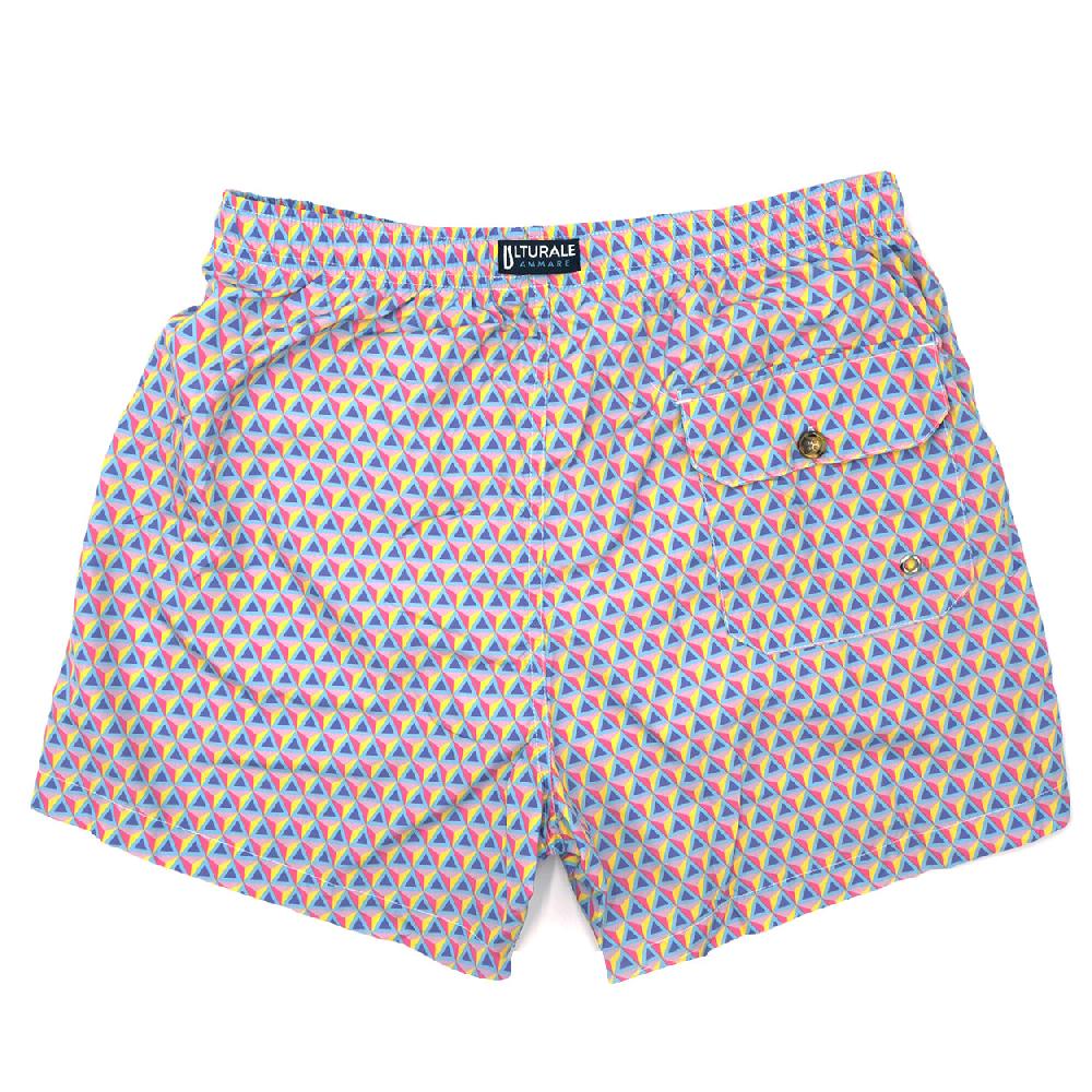 Ulturale Costume con pattern prisma rosa fuxia viola azzurro e giallo – Ulturale