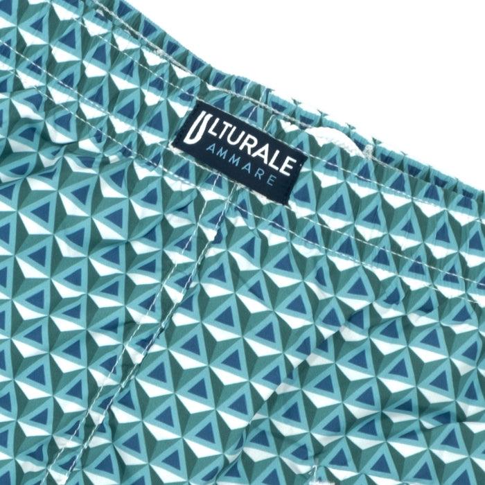 Ulturale Costume Con Pattern Prisma Verde Azzurro E Blu – Ulturale