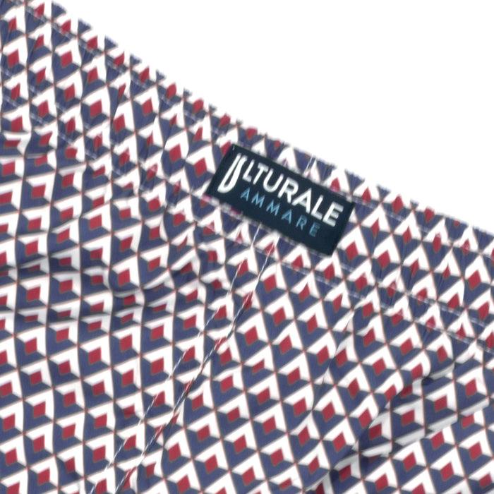 Ulturale Costume Con Pattern Rombi Blu Bianco E Rosso – Ulturale