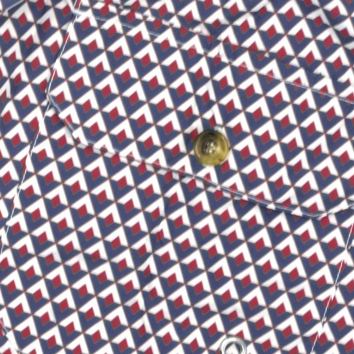 Ulturale Costume Con Pattern Rombi Blu Bianco E Rosso – Ulturale