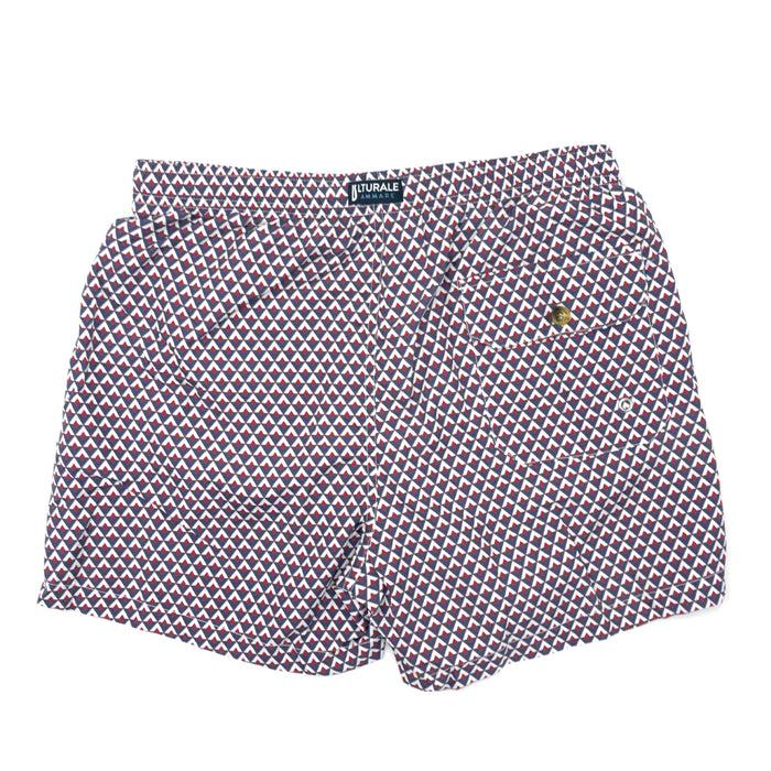 Ulturale Costume Con Pattern Rombi Blu Bianco E Rosso – Ulturale