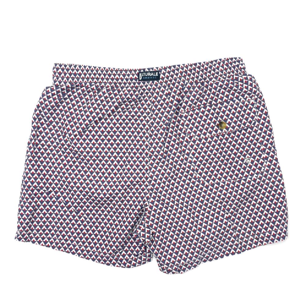 Ulturale Costume con pattern rombi blu bianco e rosso – Ulturale