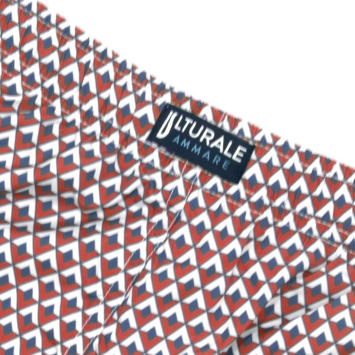 Ulturale Costume Con Pattern Rombi Rosso Bianco E Blu – Ulturale