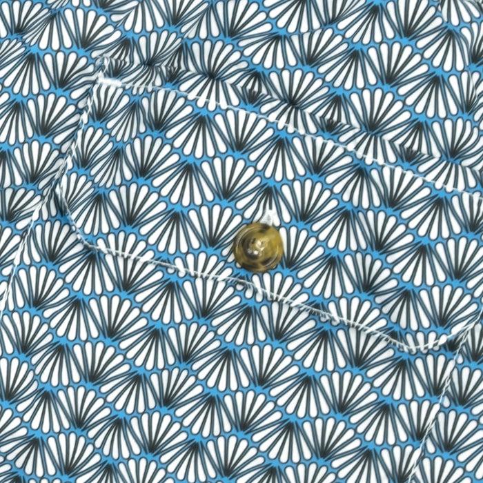 Ulturale Costume Con Pattern Ventagli Bianco E Azzurro – Ulturale