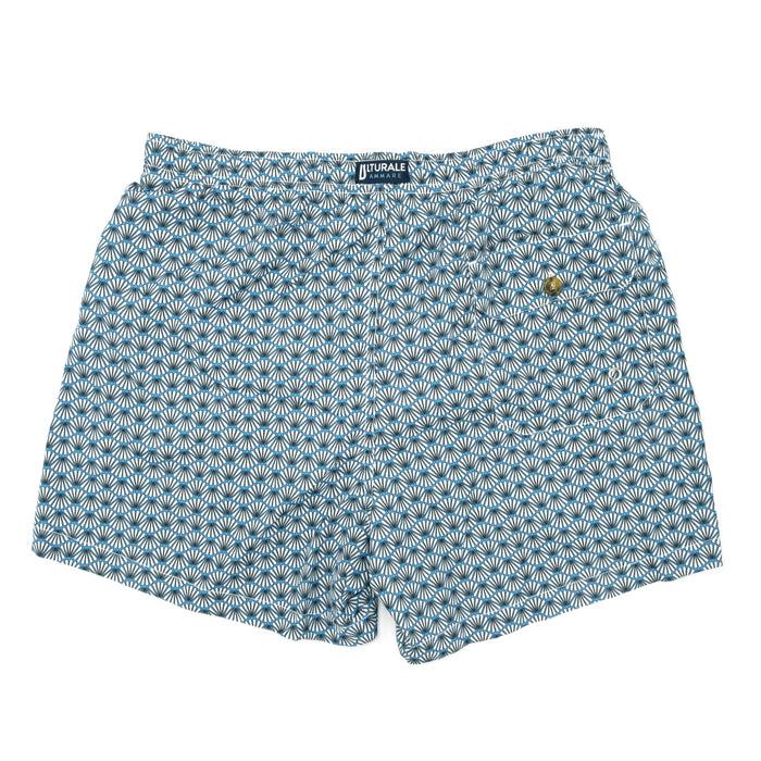 Ulturale Costume Con Pattern Ventagli Bianco E Azzurro – Ulturale