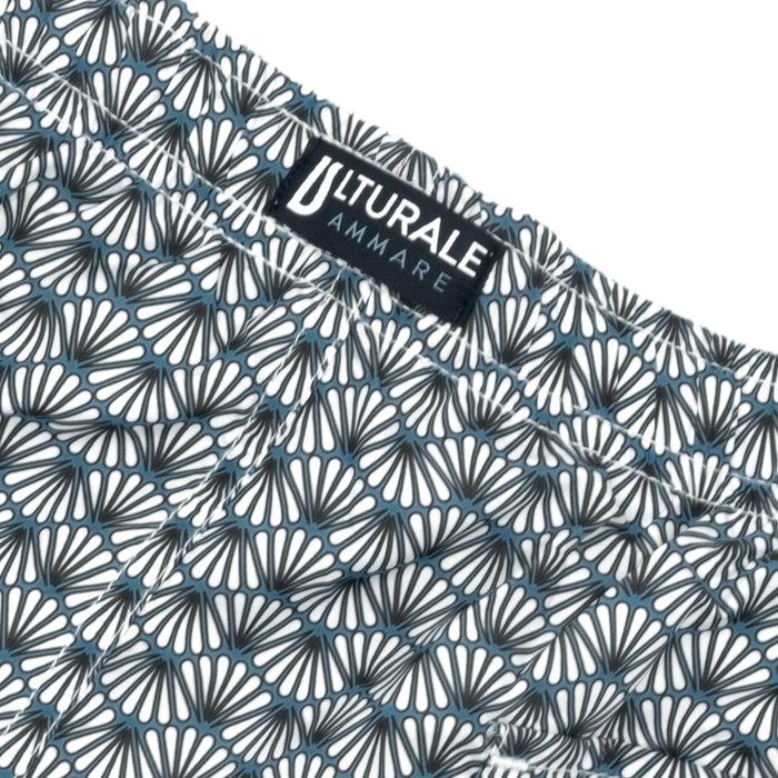 Ulturale Costume Con Pattern Ventagli Bianco E Blu – Ulturale