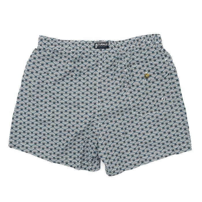 Ulturale Costume Con Pattern Ventagli Bianco E Blu – Ulturale