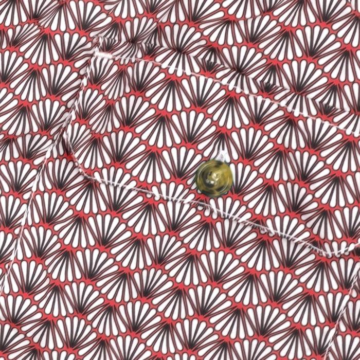 Ulturale Costume Con Pattern Ventagli Bianco E Rosso – Ulturale