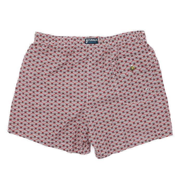 Ulturale Costume Con Pattern Ventagli Bianco E Rosso – Ulturale