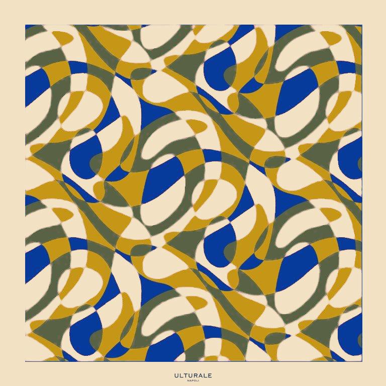 Ulturale Foulard Astratto Beige in 100% seta - Ulturale