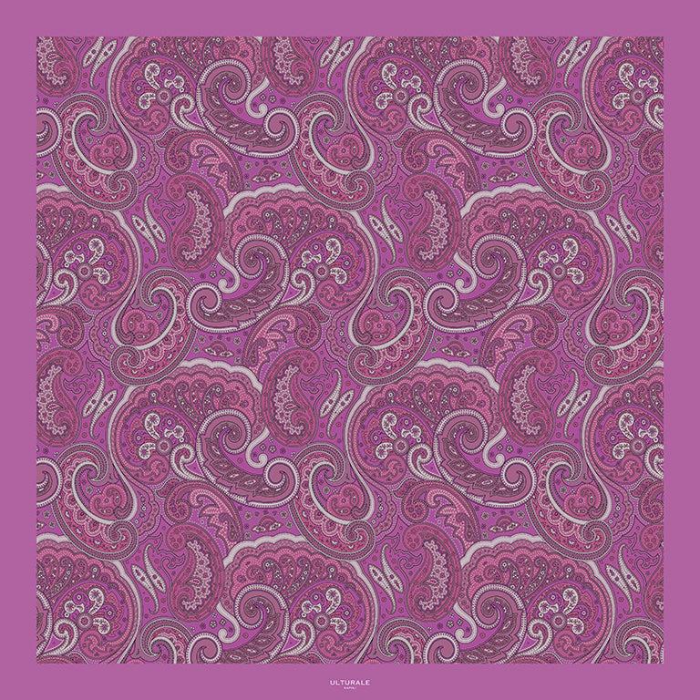Ulturale Foulard Paisley Magenta in 100% seta - Ulturale