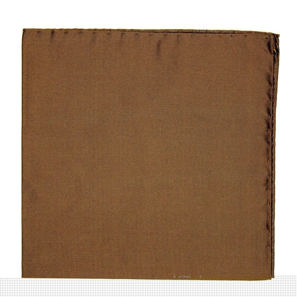 Ulturale Pochette tinta unita marrone chiaro in 100% seta - Ulturale