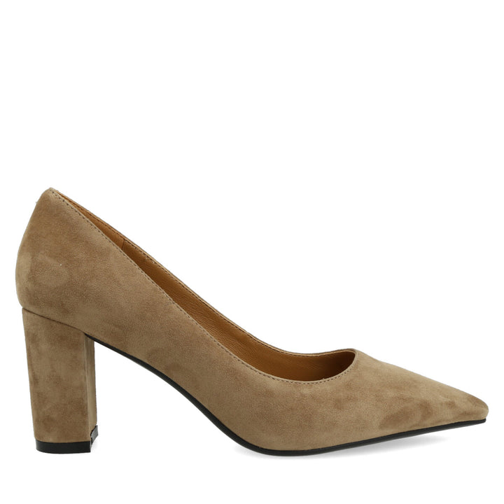 Uma Parker Decollete Chiconic in camoscio beige