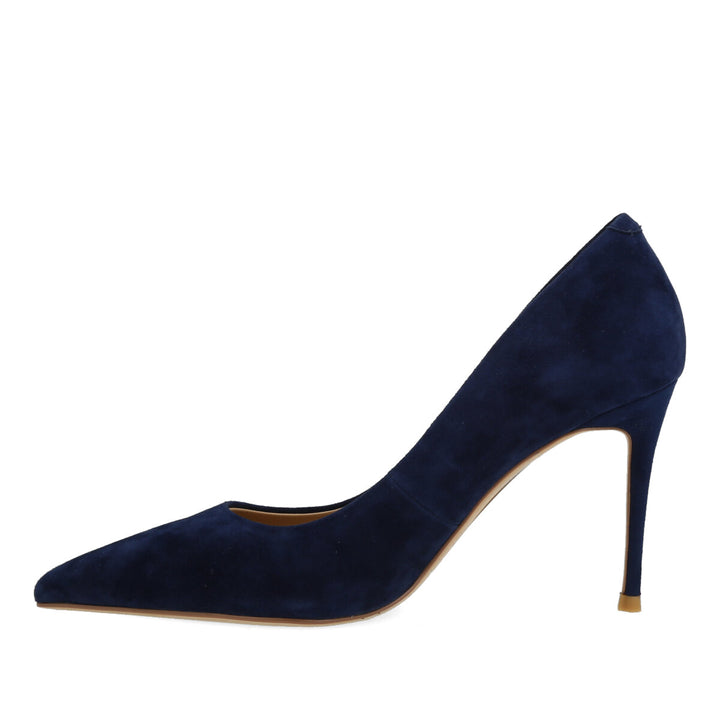 Uma Parker Decollete In Camoscio Blu