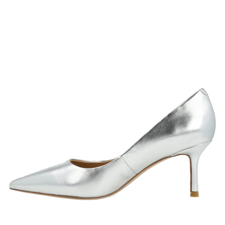 Uma Parker Decolleté In Nappa Metal Argento