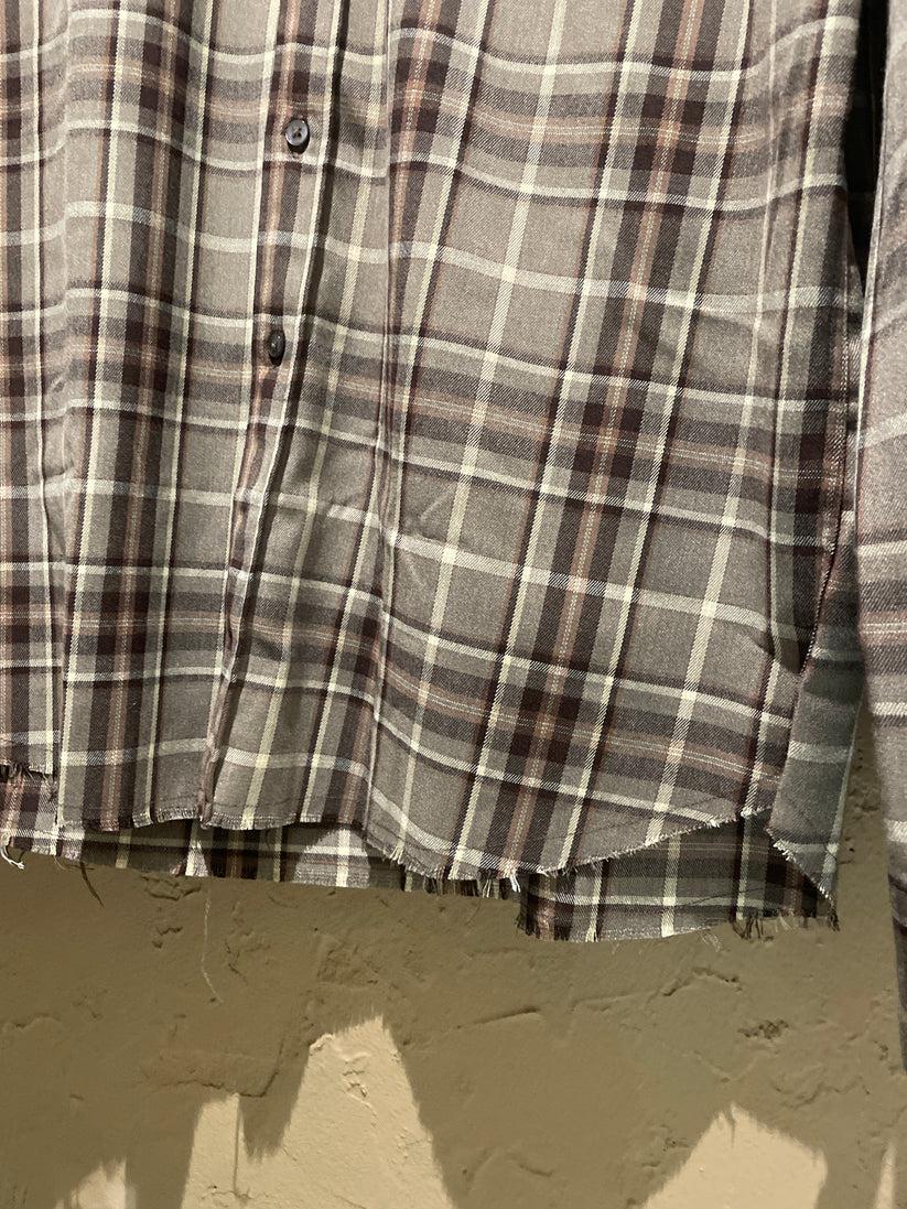 Underground Couture Camicia Quadri Marrone Liberty Rose