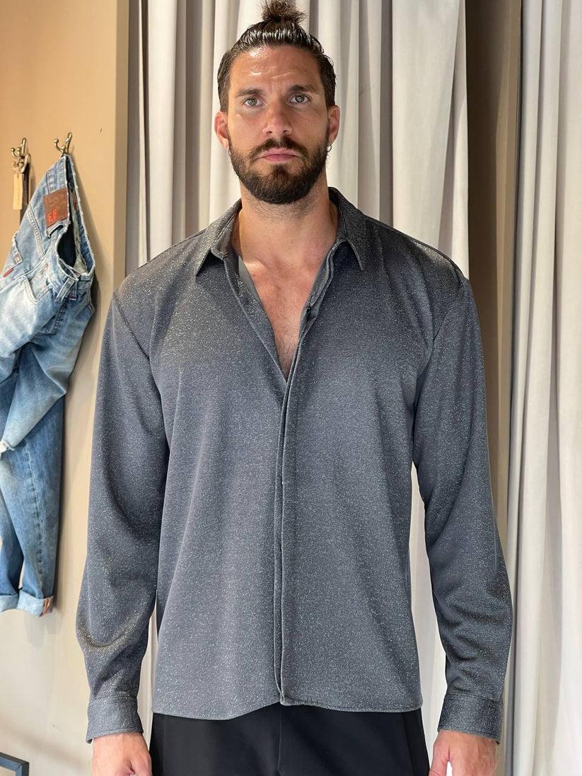 Underground Couture Camicia Laminata Grigio MRSM