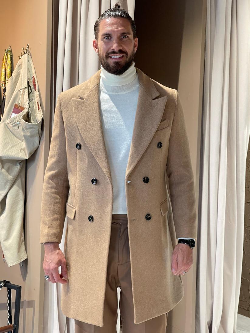 Underground Couture Cappotto Cammello Doppiopetto