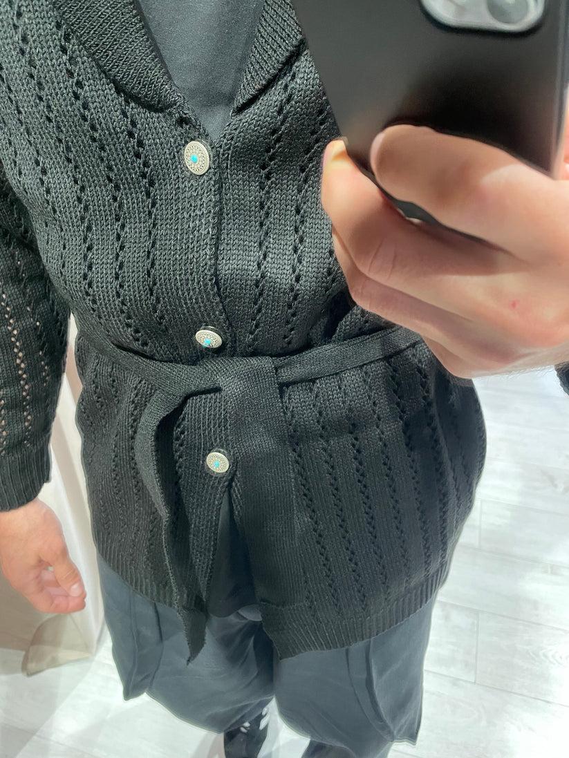 Underground Couture Cardigan Traforato Nero