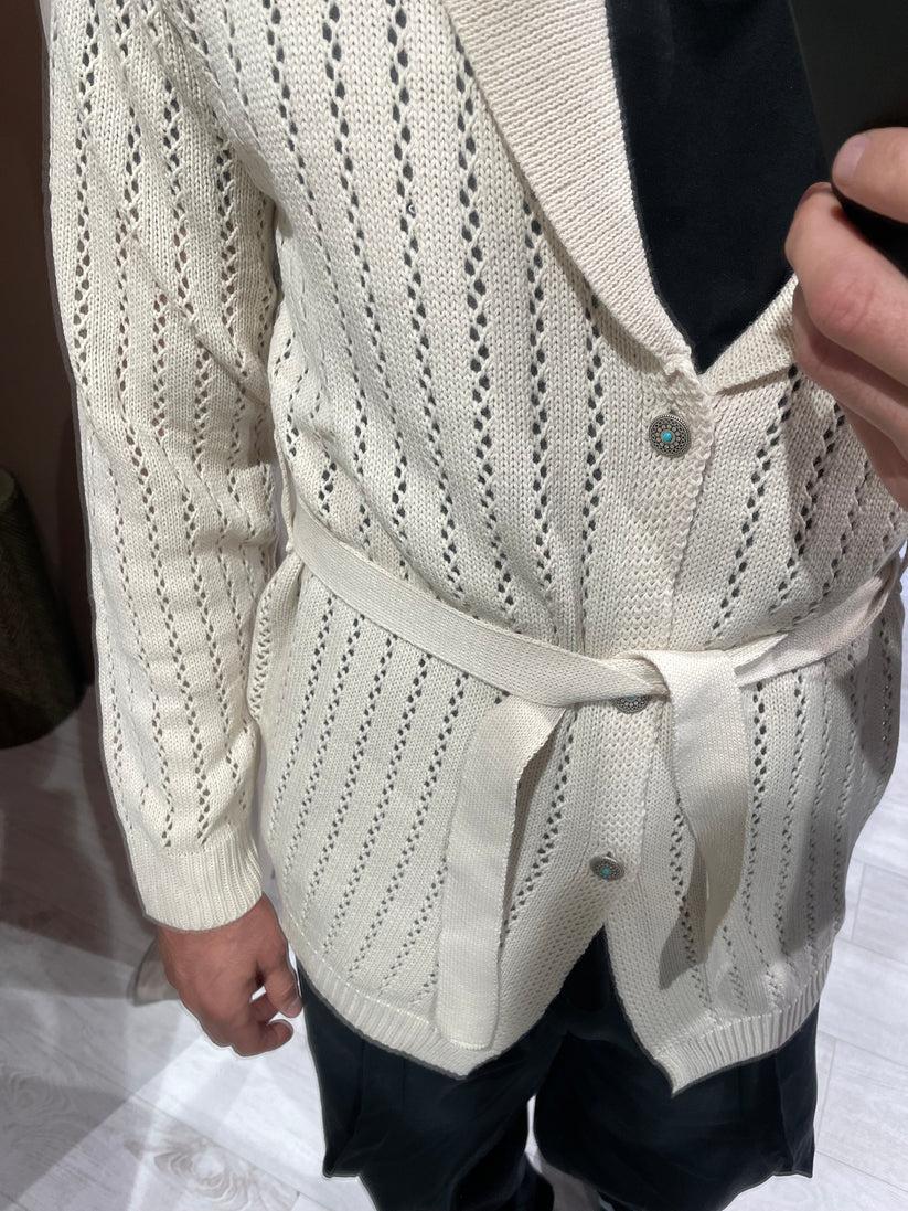 Underground Couture Cardigan Traforato Panna