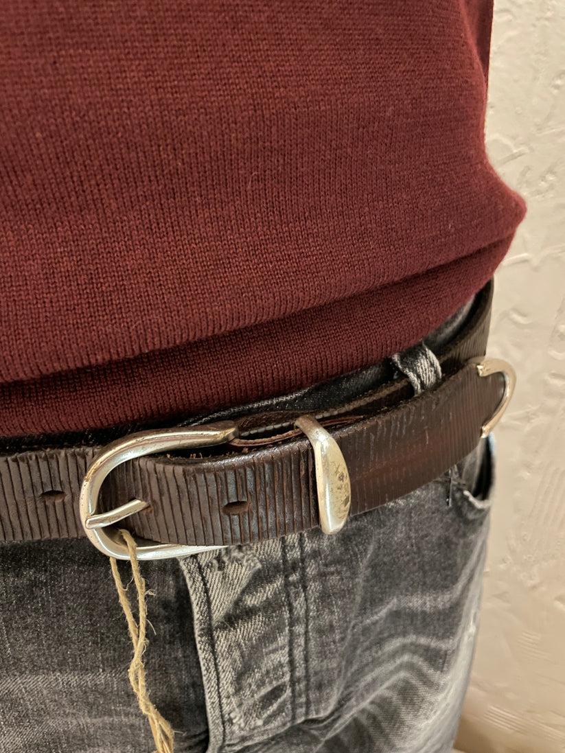 Underground Couture Cintura Pelle Marrone