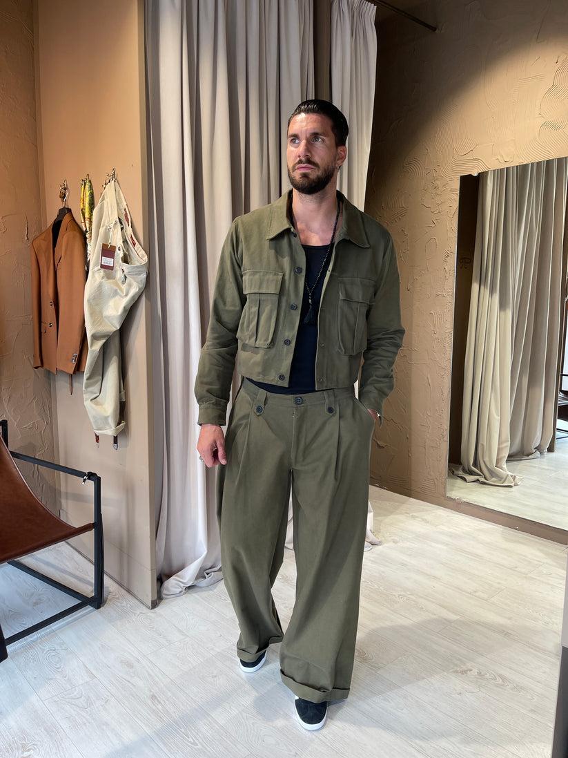 Underground Couture Pantalone Parigi Verde