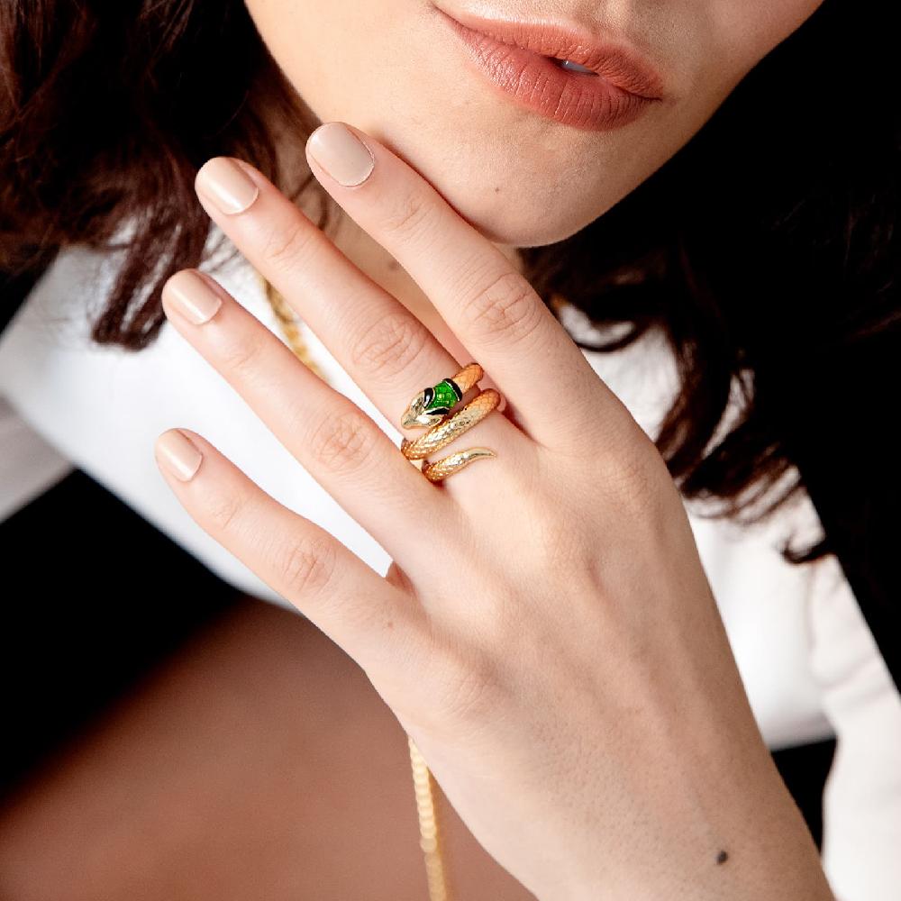 Unoaerre Anello Con Serpente Dorato | UNOAERRE Gioielli