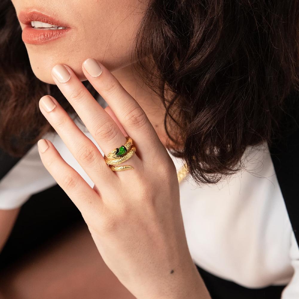 Unoaerre Anello Con Serpente Dorato | UNOAERRE Gioielli
