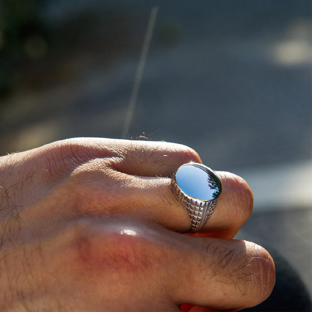 Unoaerre Anello Da Uomo In Argento Naturale | UNOAERRE Gioielli