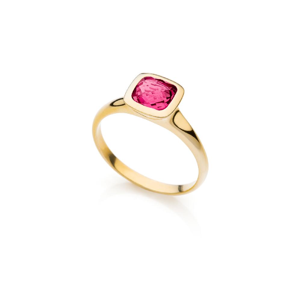 Unoaerre Anello donna argento e cristallo fucsia | UNOAERRE Gioielli