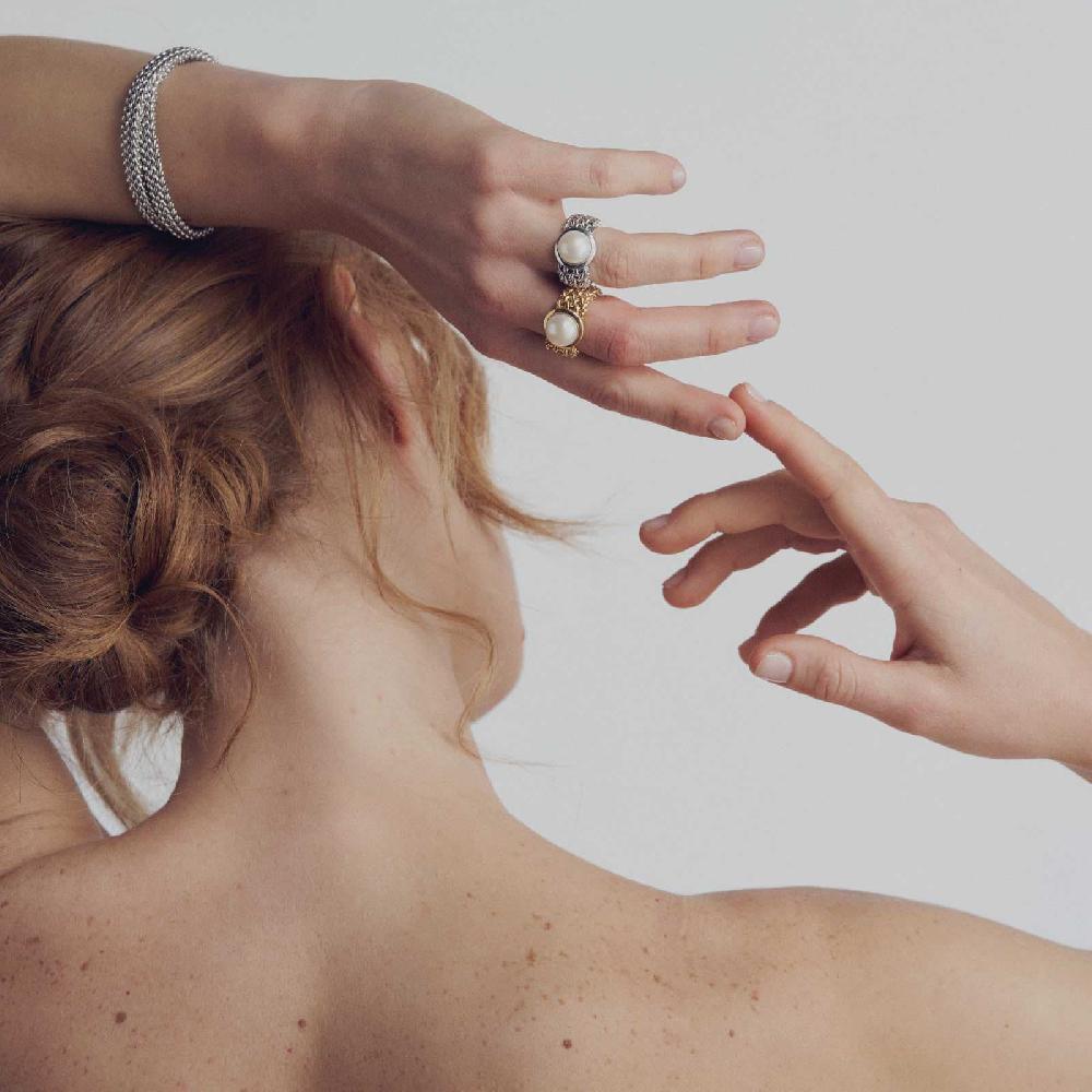 Unoaerre Anello Donna In Argento Con Perla Naturale | UNOAERRE Gioielli