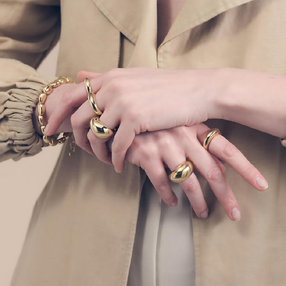 Unoaerre Anello Donna In Argento Dorato | UNOAERRE Gioielli