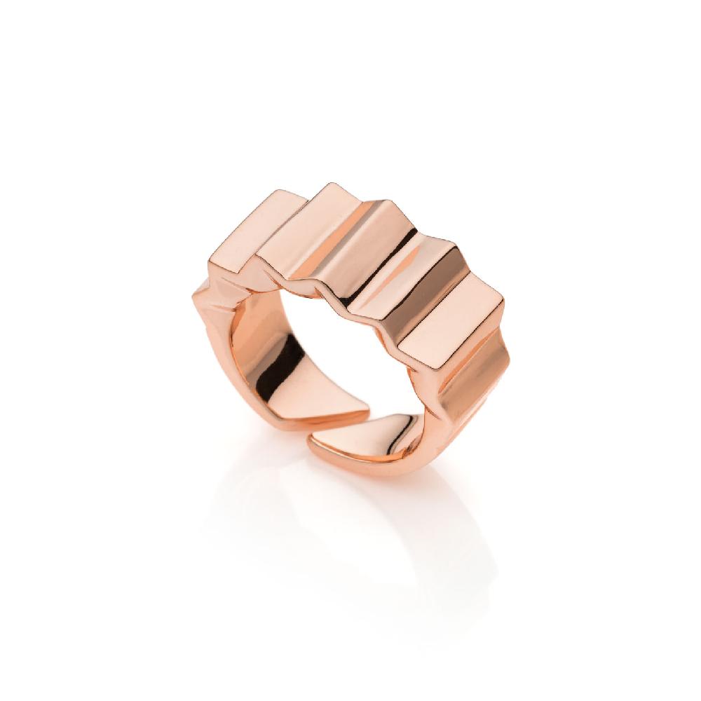 Unoaerre Anello donna in bronzo dorato rosa | UNOAERRE Gioielli