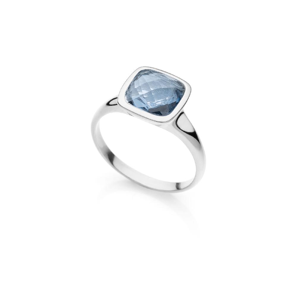 Unoaerre Anello donna Unoaerre in argento e cristallo blu | UNOAERRE Gioielli