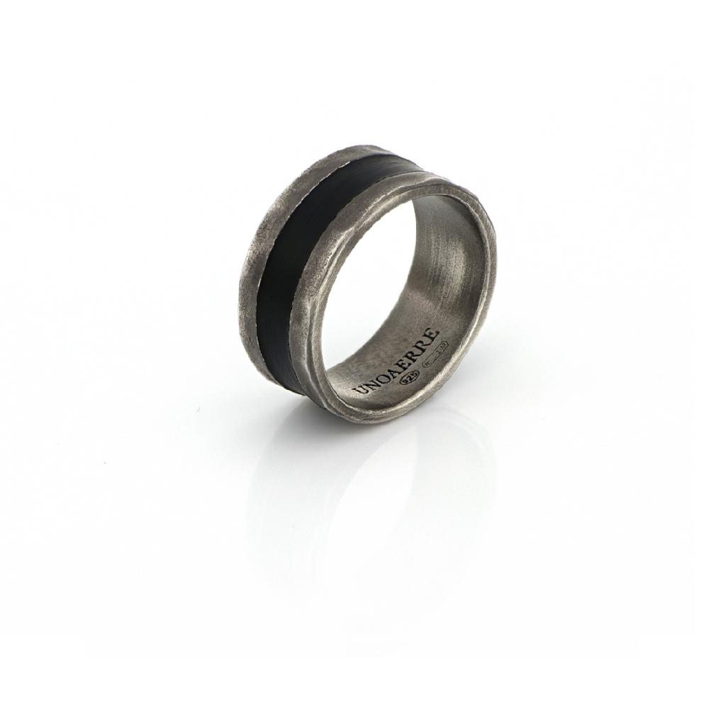 Unoaerre anello in argento brunito 502725 | UNOAERRE Gioielli