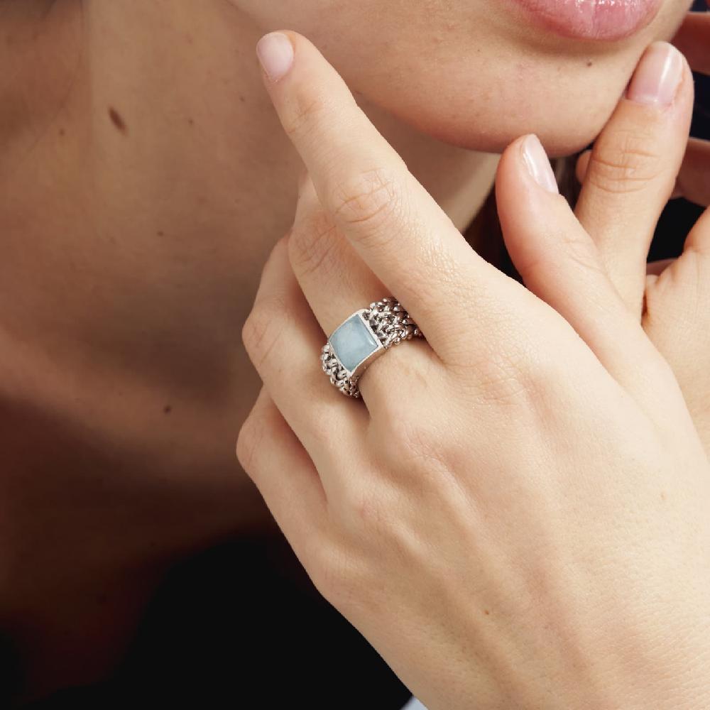 Unoaerre Anello In Argento Con Acquamarina | UNOAERRE Gioielli