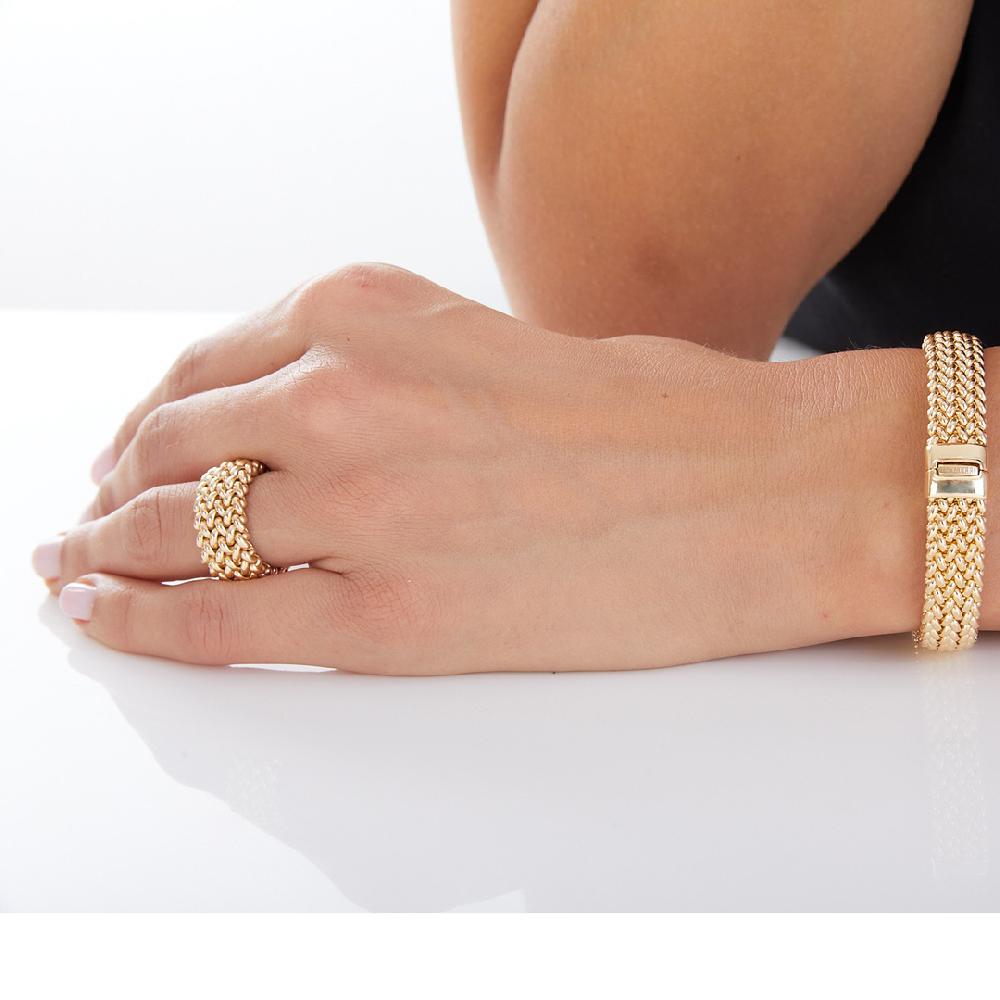 Unoaerre Anello In Argento Dorato A Fascia | UNOAERRE Gioielli