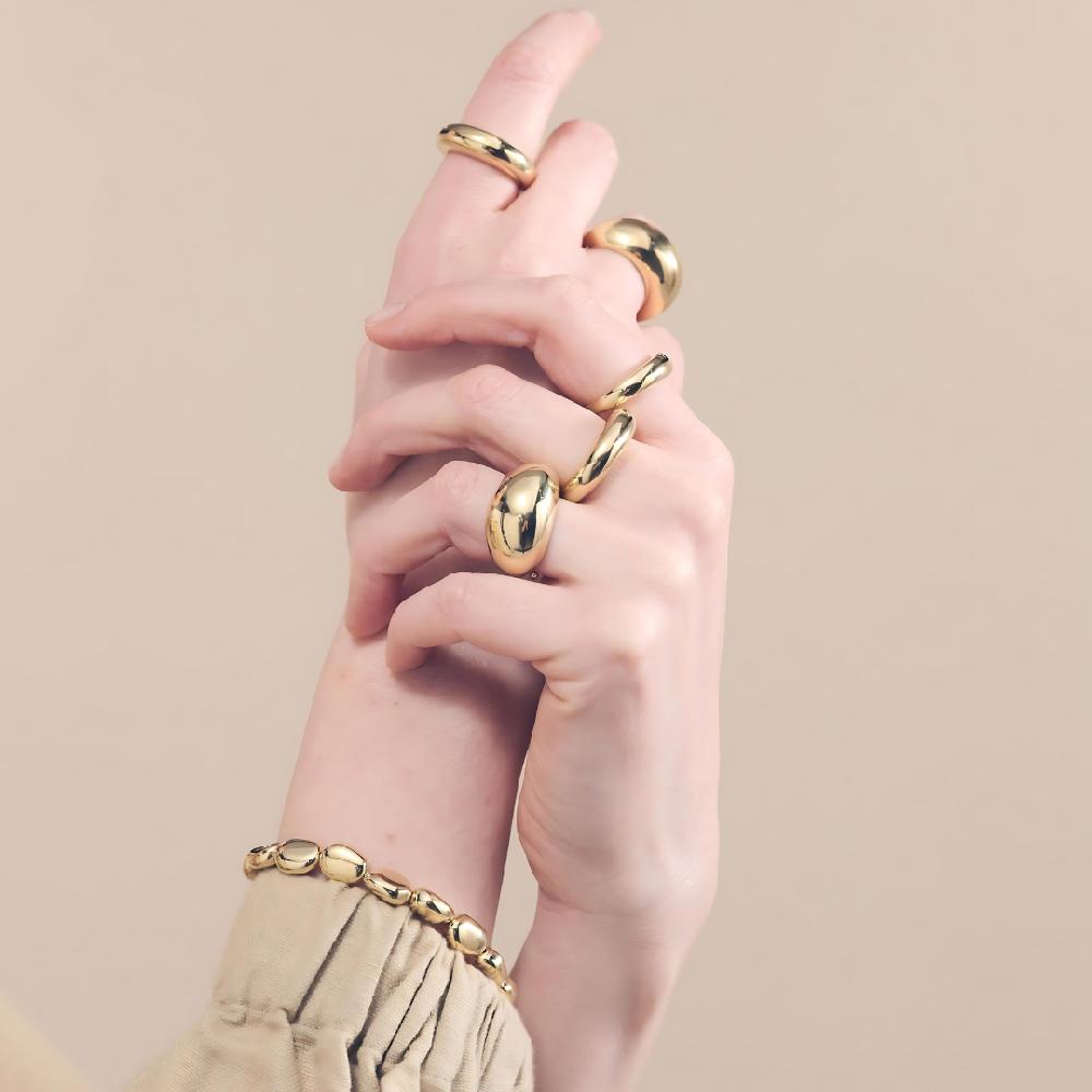 Unoaerre Anello In Argento Dorato | UNOAERRE Gioielli