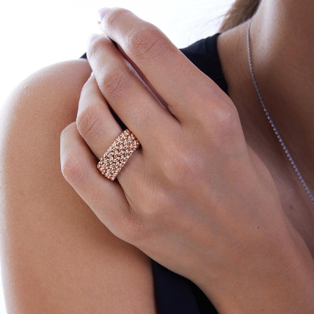 Unoaerre Anello In Argento E Oro Rosa | UNOAERRE Gioielli