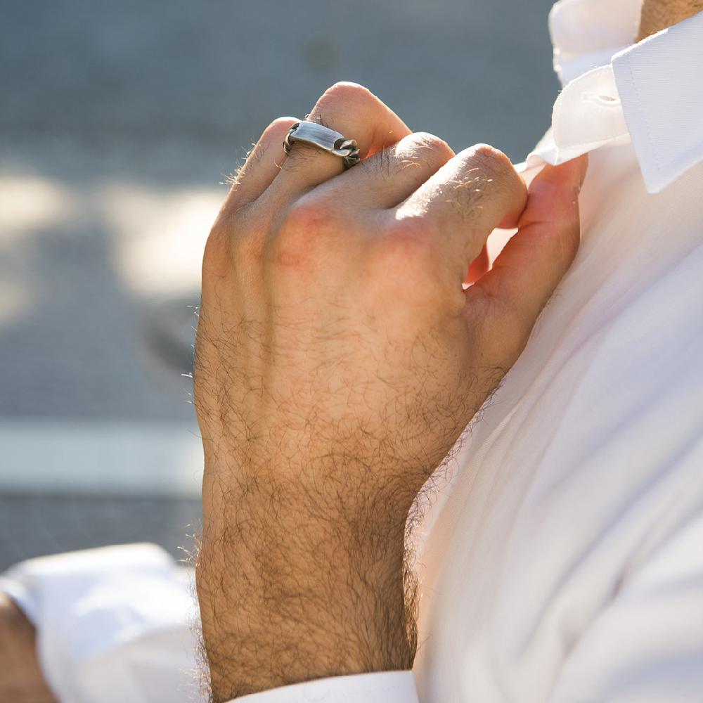 Unoaerre Anello In Argento Naturale Da Uomo | UNOAERRE Gioielli