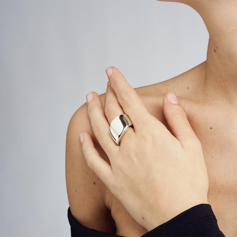 Unoaerre Anello In Bronzo Argentato A Fascia | UNOAERRE Gioielli