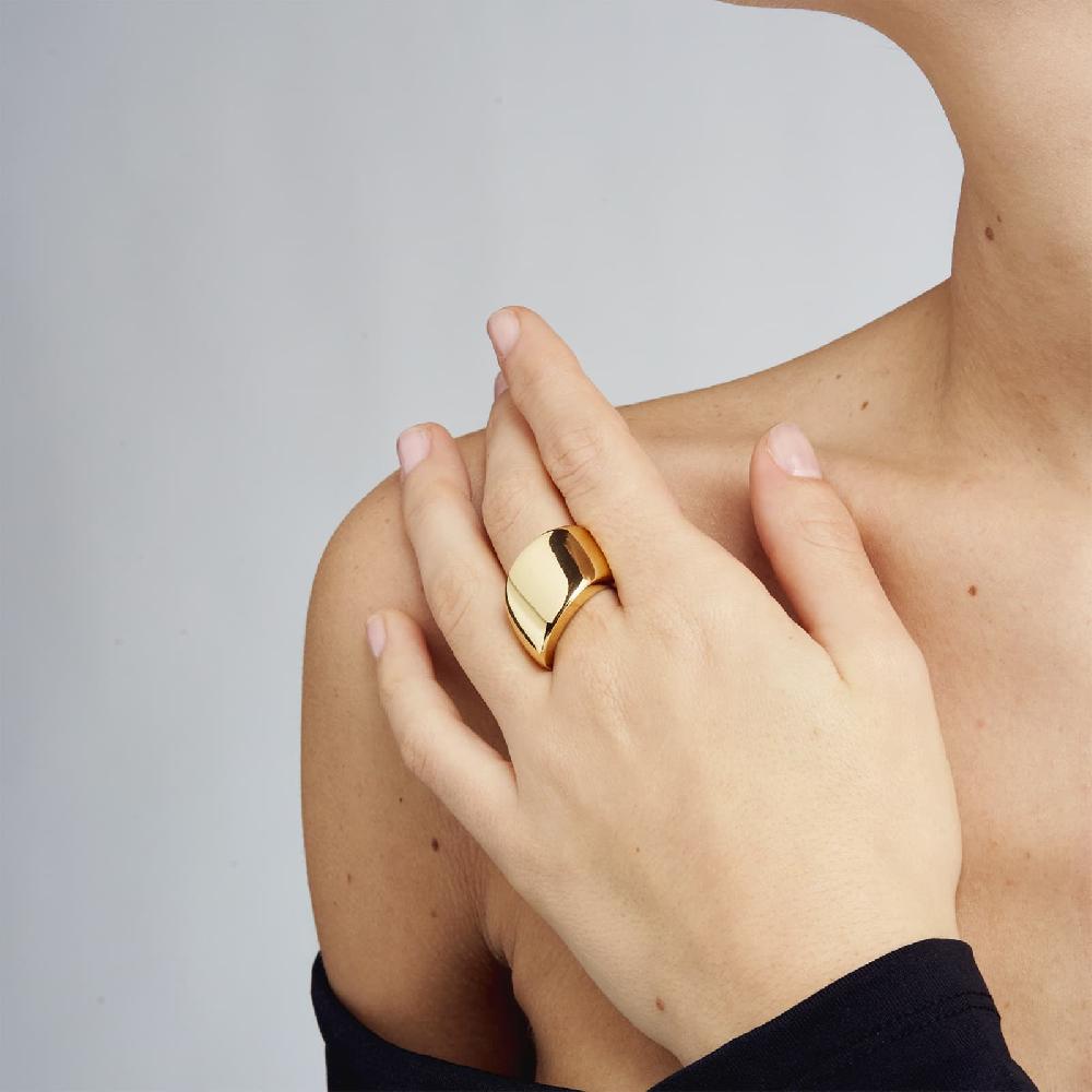 Unoaerre Anello In Bronzo Dorato A Fascia | UNOAERRE Gioielli